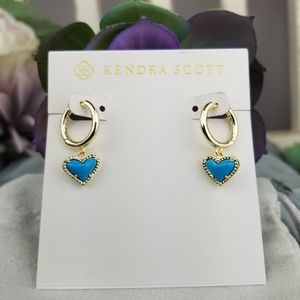 Kendra Scott, Ari Heart, Turquoise, Earrings